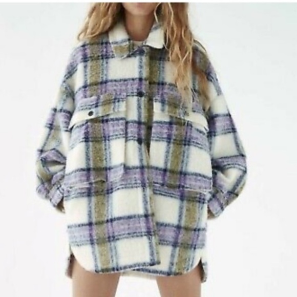 ZARA checked oversized jacket - Picture 2 of 5